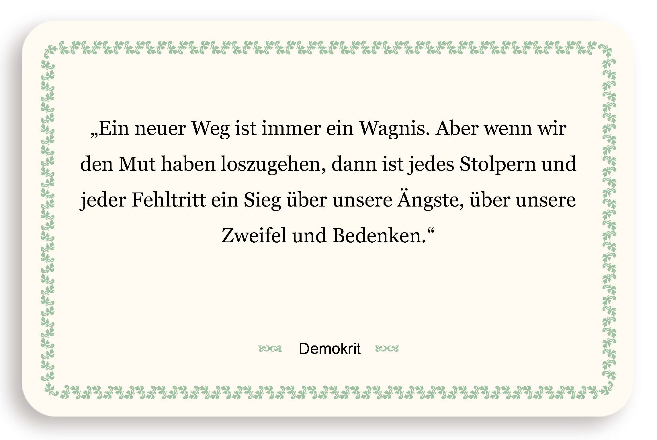 Zitatkarte - Der Weg